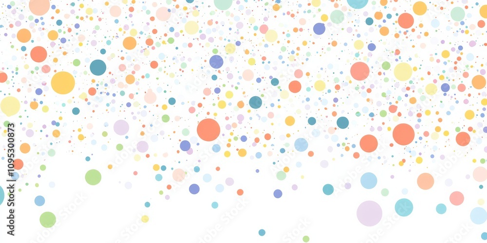 Poster vector background of interconnected circles and dots representing network connections on a white bac