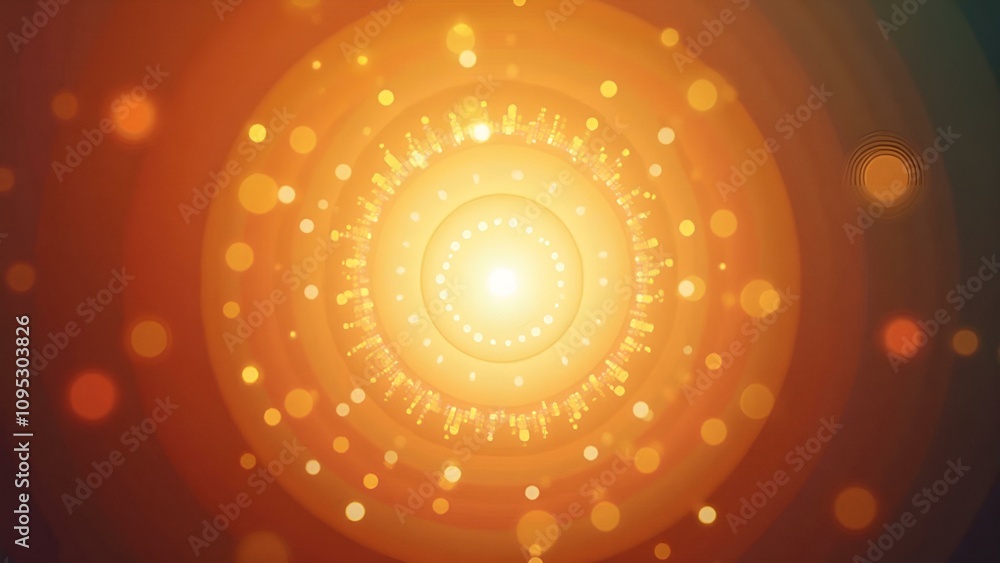Aufkleber abstract glowing background design with circular patterns and warm colors
