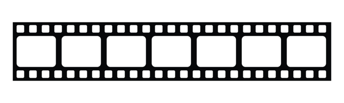 recommend clip art: Film strip line icon simple design, film strip icon used for videography elements, cinema reel. Filmstrip with frames, photo and videos for camera.
