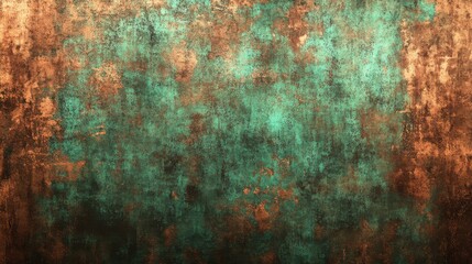 Obraz premium Textured background featuring a blend of teal and copper tones, creating a striking visual effect.