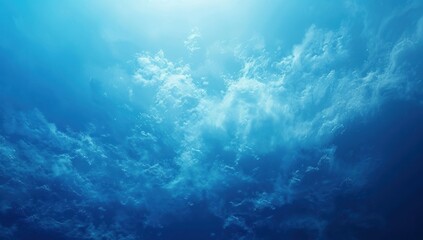 Fototapeta premium Blue Sky with Fluffy Clouds