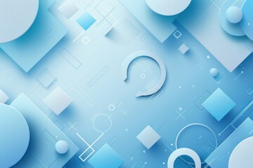 Obraz premium Abstract Geometric Shapes in Blue