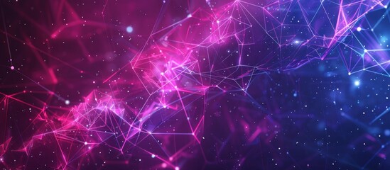 Fototapeta premium Abstract Digital Network with Glowing Lines and Points