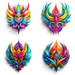 Obraz premium tattoo logo design selection