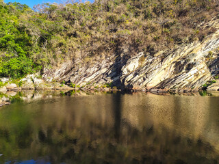 Nice region with river, calm water, good pools, clean beaches, all of them inside a mountain ridge called Serra do Cipo in Minas Gerais, Brazil.