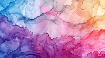 Abstract background of acrylic paint in blue, pink and violet colors.