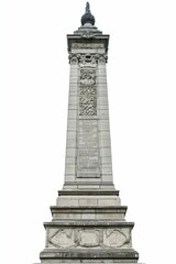 Ornate stone monument, detailed carvings, inscribed text.