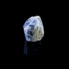 Minerals on a black background close-up