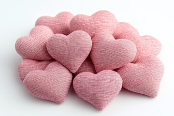 Fototapeta premium Handmade sewn fabric hearts for Valentines's Day