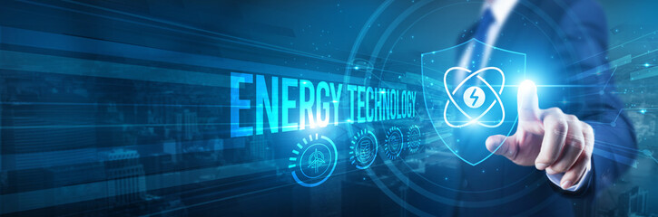 Energy technology safeguards critical infrastructure. The concept represents safeguarding renewable energy assets, cybersecurity in energy systems, energy supply chains, environmental sustainability.