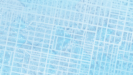 Obraz premium Abstract navigation plan of urban area. Generic city map with signs of streets, roads, house. Simple scheme of city. Colored flat, editable vector illustration