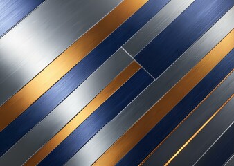Obraz premium Brushed Aluminum Surface with Subtle Indigo and Amber Tones and Delicate Textures