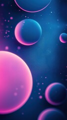 Fototapeta premium Abstract mobile phone wallpaper with vibrant pink and blue wavy patterns creating a dynamic and modern feel