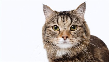 Obraz premium A fluffy ginger cat with wide-open eyes. AI created