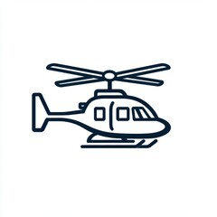 a hospital helipad logo, air ambulance icon, minimalist vector style, isolated on white background