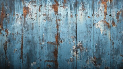 A weathered blue wooden background showcasing rustic charm and character.