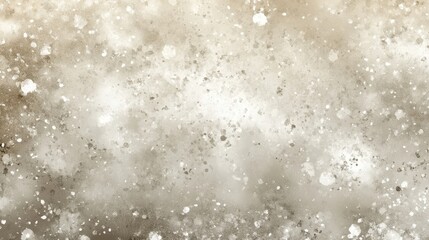 Fototapeta premium Abstract beige and white textured background with scattered paint splatters and soft gradients.