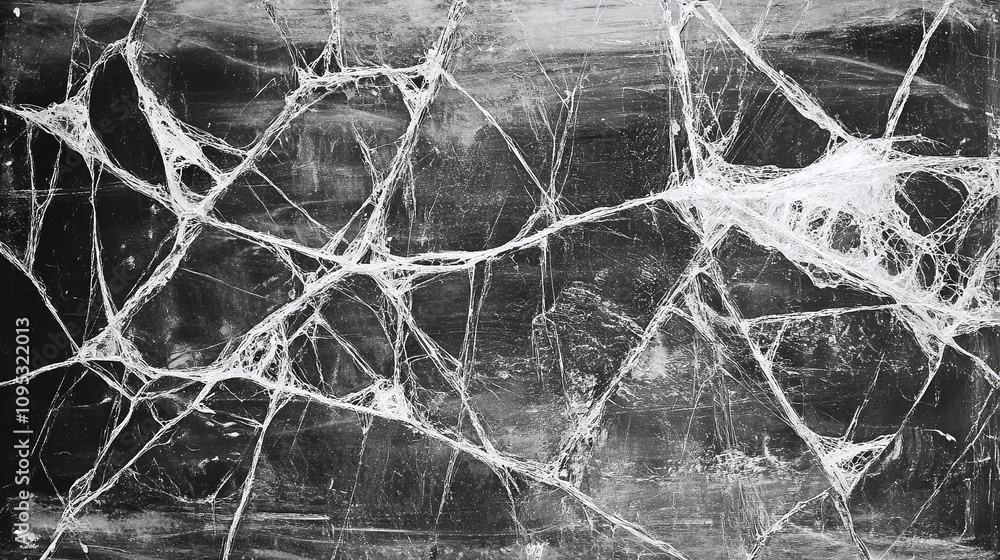 Aufkleber broken glass. it has cracks radiating from the center and shards of glass that look like sharp, unev