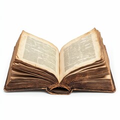 Obraz premium Antique book, open, aged, worn, pages.