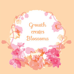 Vector garden illustration with delicate violets