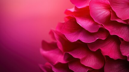 Close-up view of vibrant pink flower petals against a soft gradient background.
