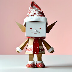 Christmas Elf in paper craft