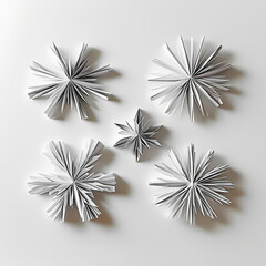Snowflakes in paper craft