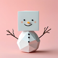 Frosty the Snowman in paper craft