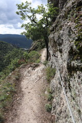 Klettersteig mit Seil