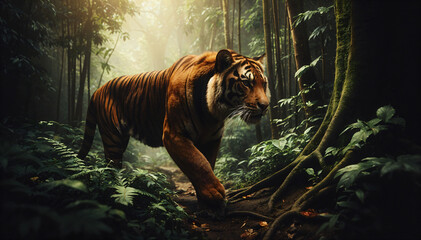 tiger on the forest