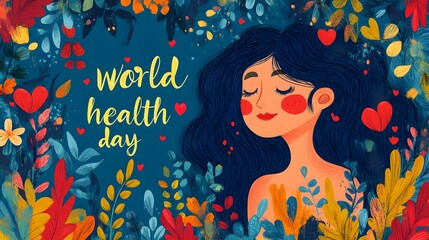 text world health day. vector illustration