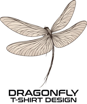 Dragon Fly Vector T Shirt Design