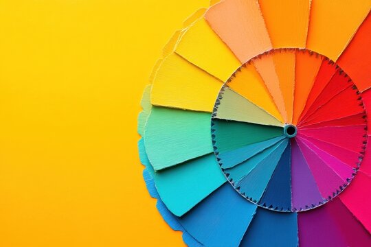 psychology of color, eye-catching banner explores color psychology, using vibrant hues against a minimalist backdrop to inspire thought and creativity