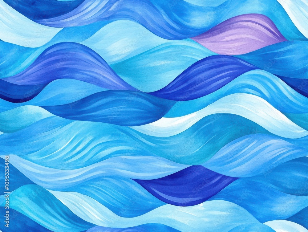 Poster vibrant seamless pattern brushstroke concept. a vibrant, abstract artwork featuring flowing waves in