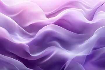 Obraz premium Abstract background of flowing purple and white fabric with soft, gentle waves.