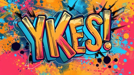 Obraz premium Comic speech bubble in pop art style saying 