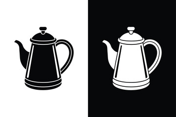 Kettle icon design vector on White Background ,Vector Art Illustration on white background.