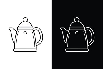 Kettle icon design vector on White Background ,Vector Art Illustration on white background.