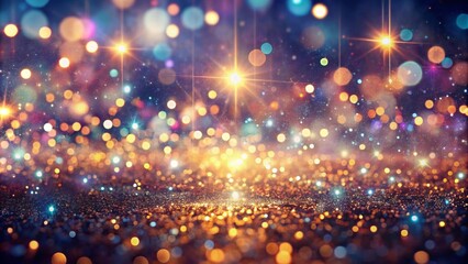 Naklejka premium Abstract glitter lights background. generative ai 