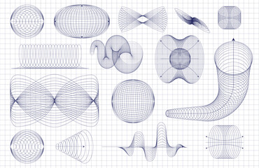 Abstract Technology Elements. futuristic line design elements