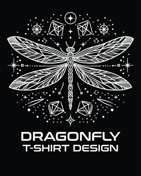 Dragon Fly Vector T Shirt Design