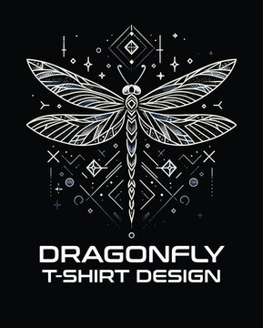 Dragon Fly Vector T Shirt Design
