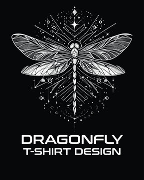 Dragon Fly Vector T Shirt Design