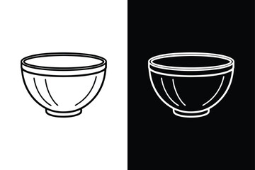 Mixing Bowl Icon vector on White Background ,Vector Art Illustration on white background.