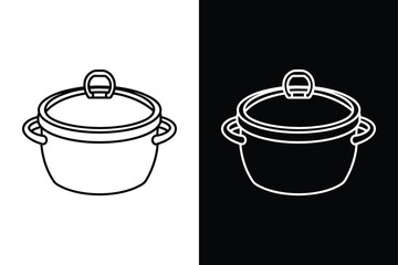 Dutch Oven Icon vector on White Background ,Vector Art Illustration on white background.