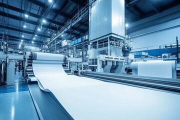 Large industrial paper manufacturing facility.