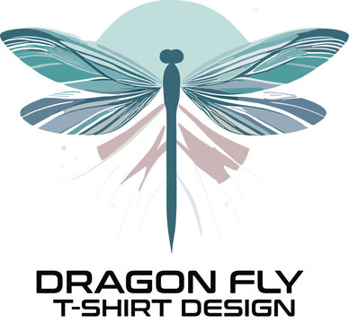 Dragon Fly Vector T Shirt Design