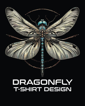 Dragon Fly Vector T Shirt Design