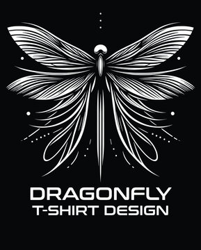 Dragon Fly Vector T Shirt Design