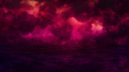 Obraz premium Black dark purple red burgundy wine magenta maroon plum watercolor water. Abstract art colorful background. Chaos daub stain grunge dirty smoke fog.Fantasy dramatic storm night sky with clouds.Design.